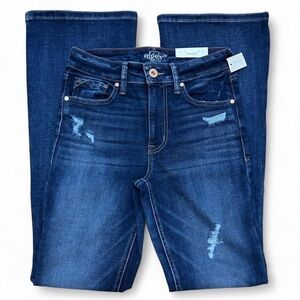 Edgely High Rise Flare Jeans | Size 4 | Dark Wash Distressed NWT